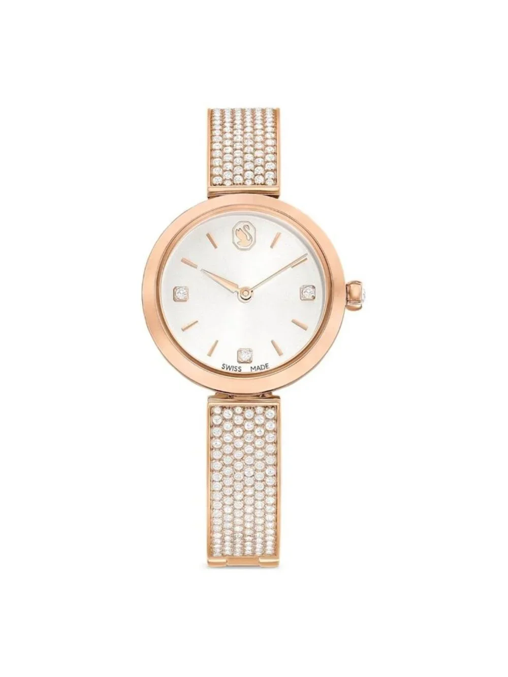 NWT Swarovski Illumina Quartz Crystal White Dial Ladies Watch